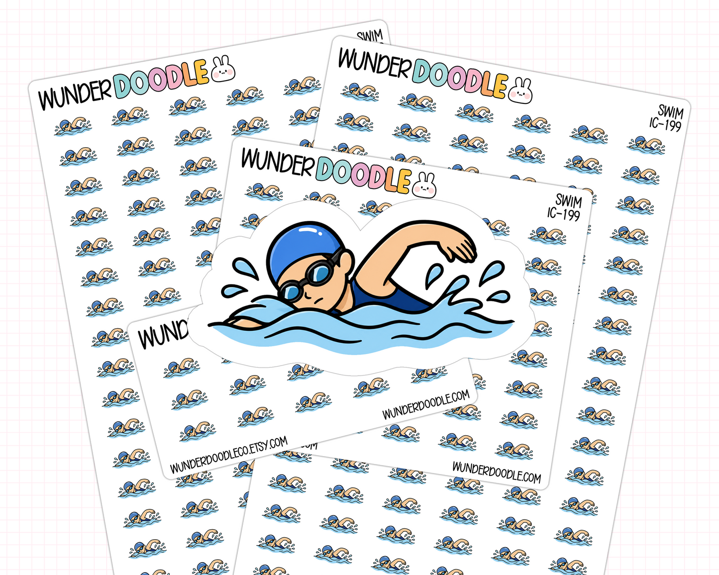 swim planner stickers, swimming icons, icon stickers