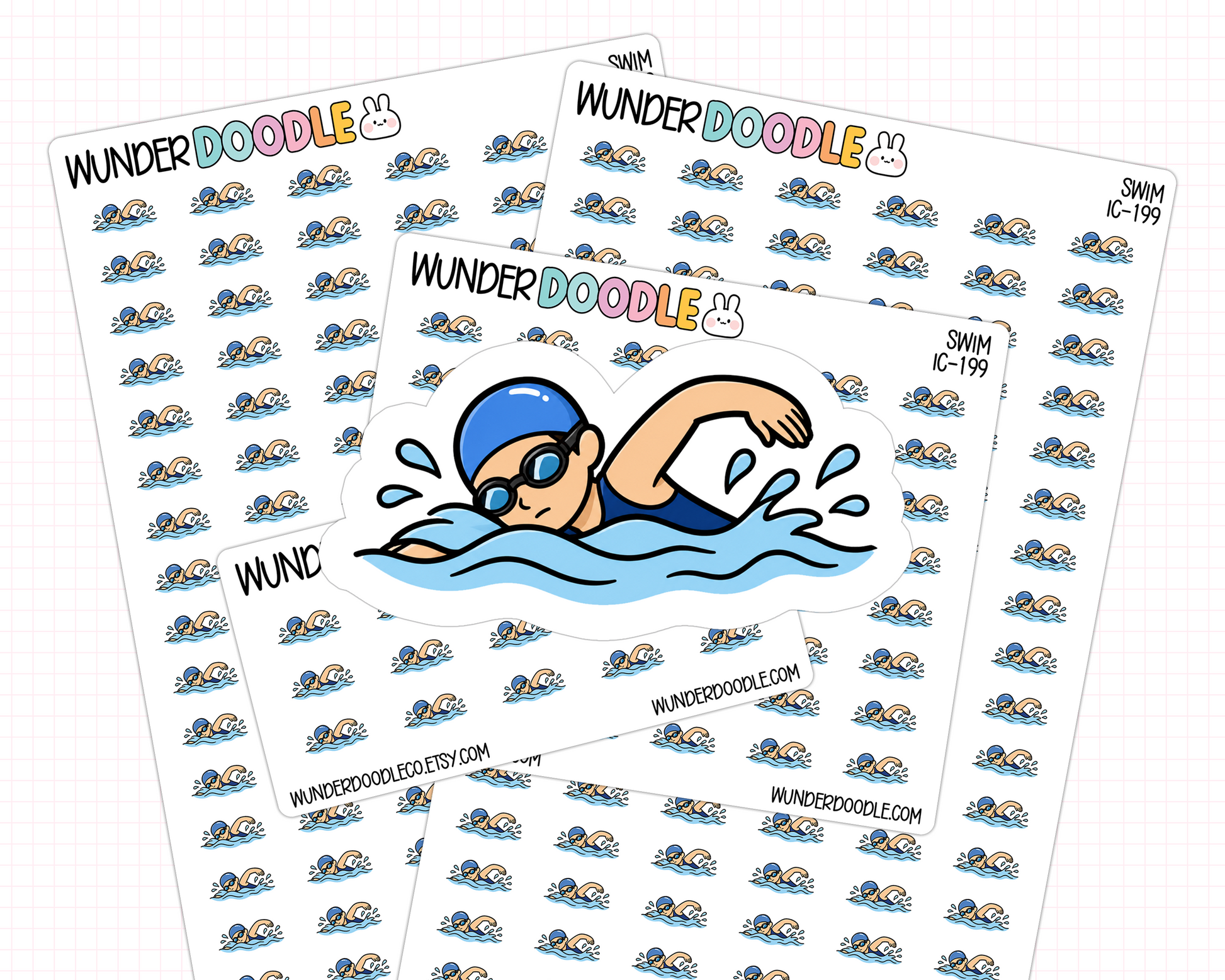 swim planner stickers, swimming icons, icon stickers