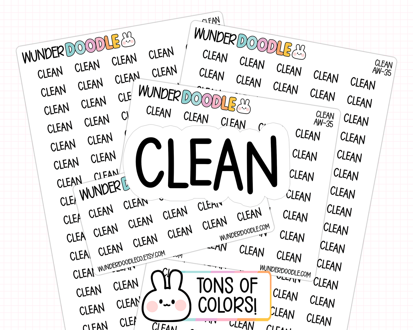Clean Planner Stickers | AW-35