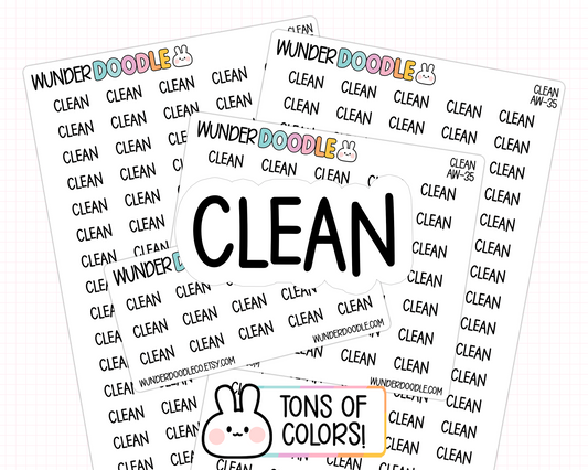 Clean Planner Stickers | AW-35