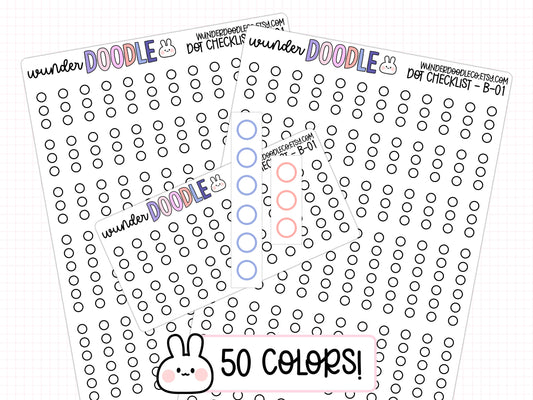 Circle Checklist Planner Stickers | B-01