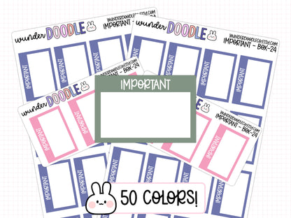 Important Planner Stickers | BOX-024