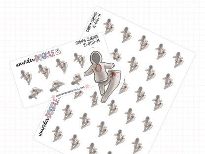 Comfy Clothes Planner Stickers | IC-0101