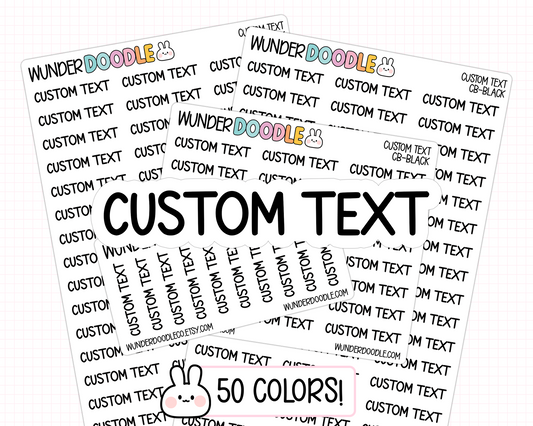 Custom Text Planner Stickers | CB-CUSTOM