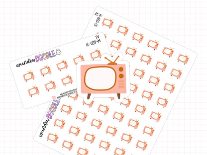 Retro TV Planner Stickers | IC-039