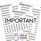 Important Planner Stickers | F1-07