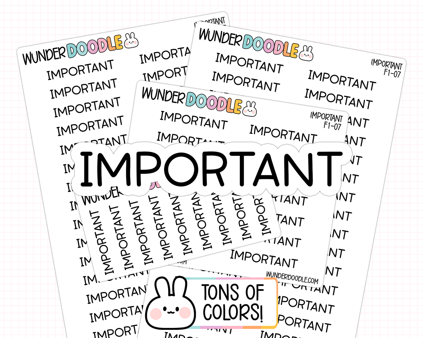 Important Planner Stickers | F1-07