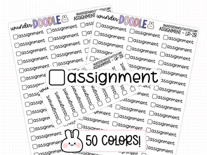 Assignment Planner Stickers | LR-028