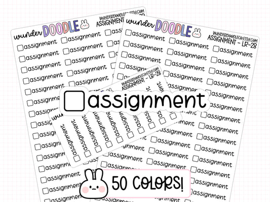 Assignment Planner Stickers | LR-028