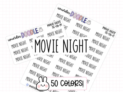 Movie Night Planner Stickers | SC-06