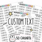 Custom Text Planner Stickers | SC-CUSTOM