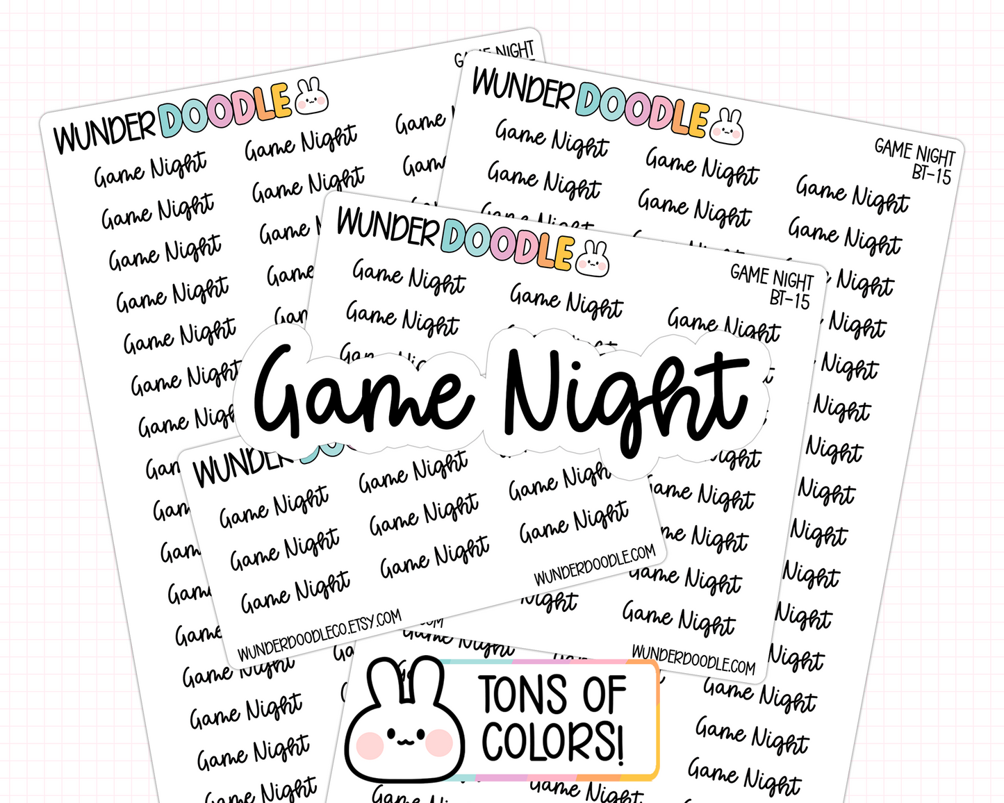Game Night Planner Stickers | BT-15