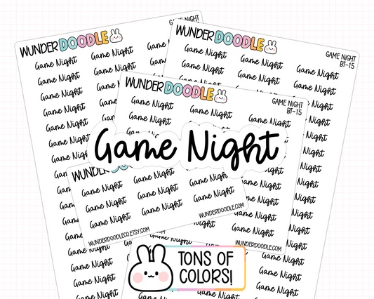 Game Night Planner Stickers | BT-15