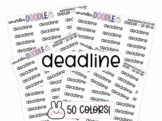 Deadline Planner Stickers | LR-04