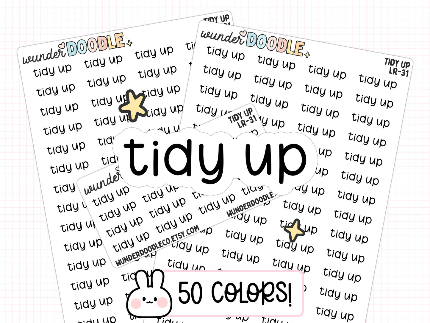 Tidy Up Planner Stickers | LR-31