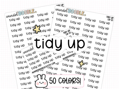 Tidy Up Planner Stickers | LR-31