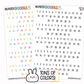 Date Number Planner Stickers | AW-37