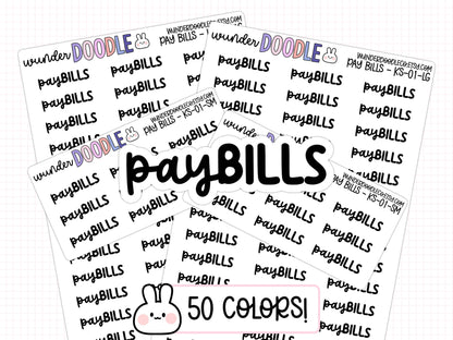 Pay Bills Planner Stickers | KS-01