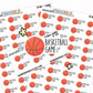 Basketball Game Planner Stickers | IC-129