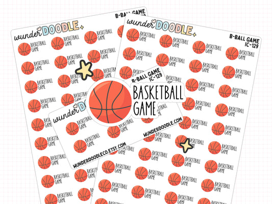 Basketball Game Planner Stickers | IC-129