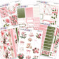 Pink Rose Decorative Planner Stickers | weekly planner kit
