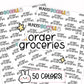 Order Groceries Planner Stickers | LR-13