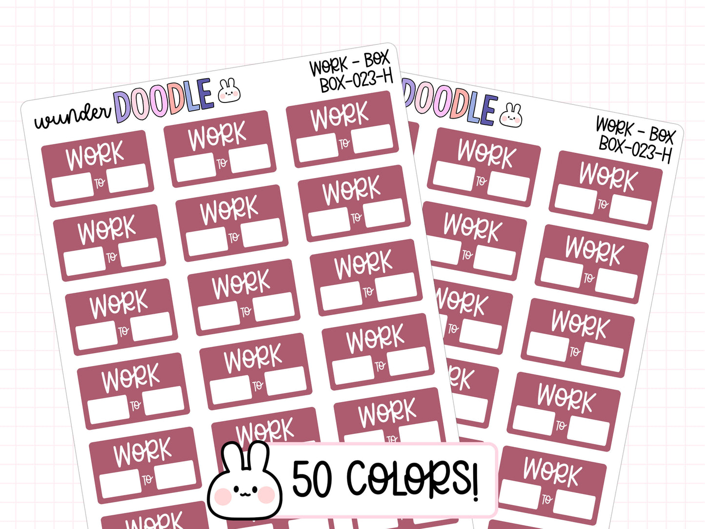 Work Planner Stickers | BOX-023