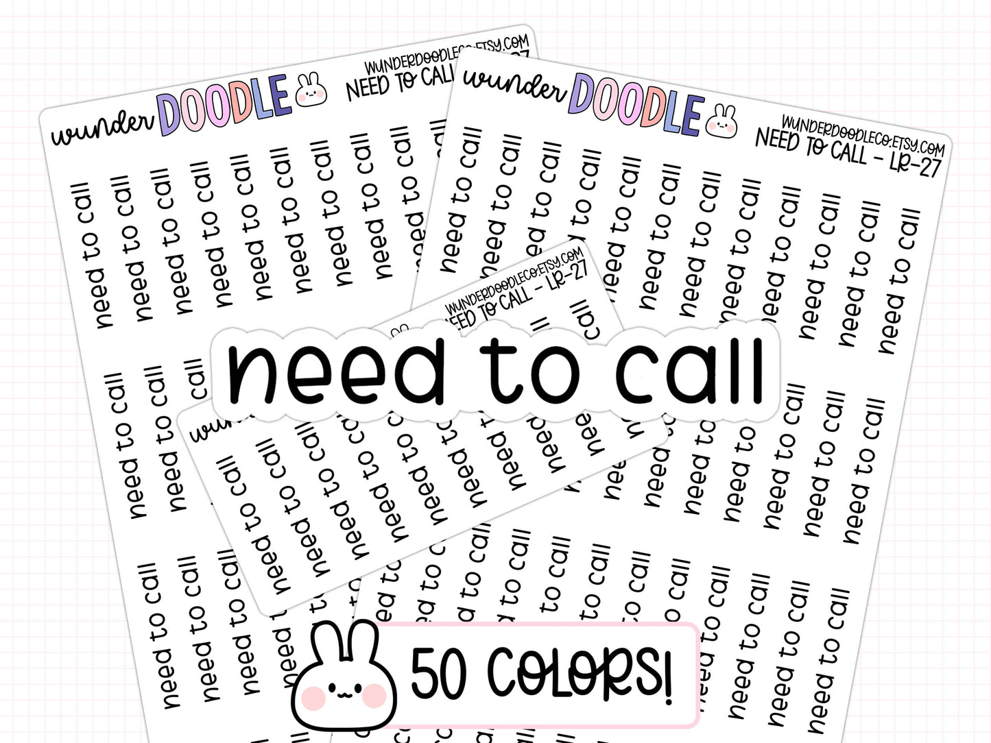 Need to Call Planner Stickers | LR-027