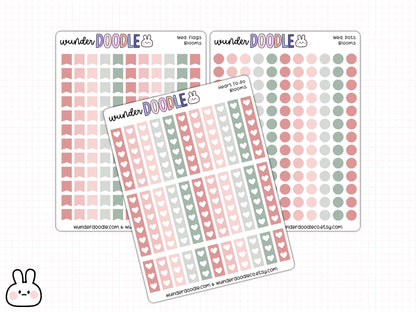 Blooms Planner Stickers | dots, flags & to-do's