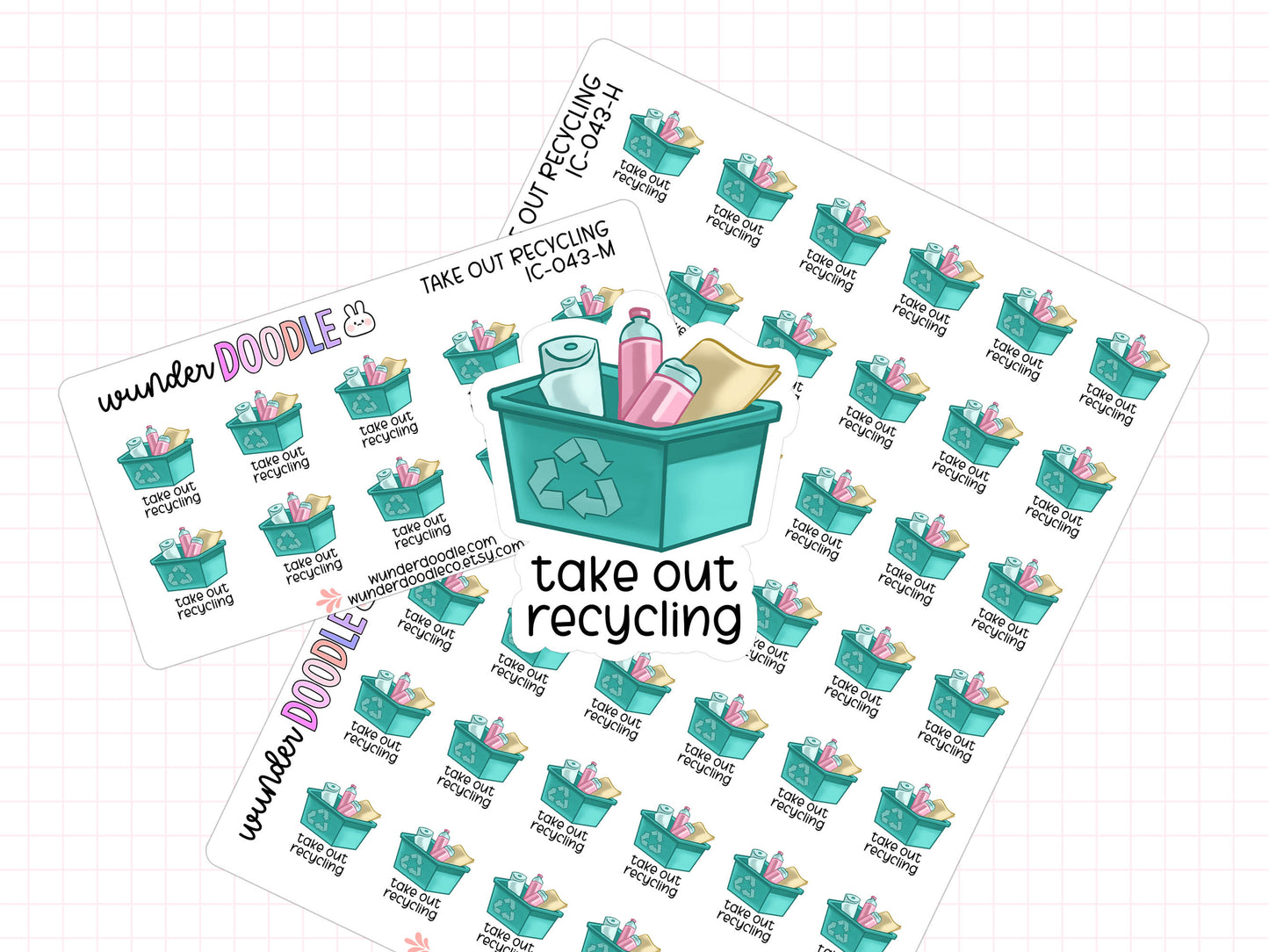 Take Out Recycling Planner Stickers | IC-043