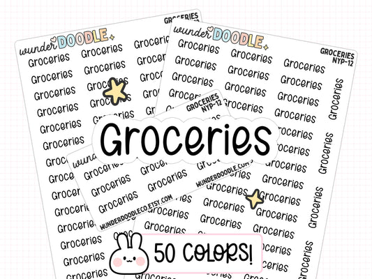 Groceries Planner Stickers | NYP-12