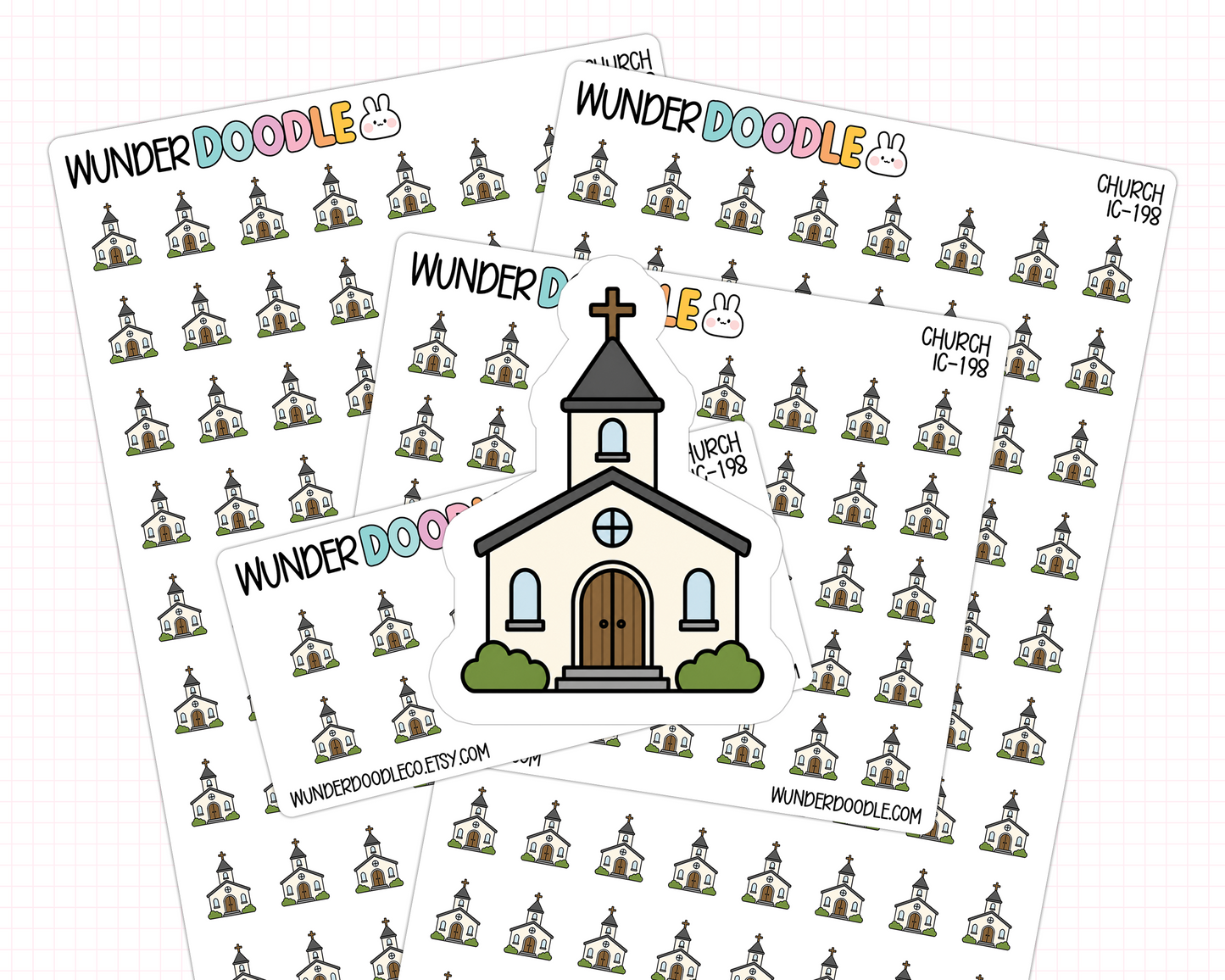 church planner stickers, church icon stickers, faith planner stickers