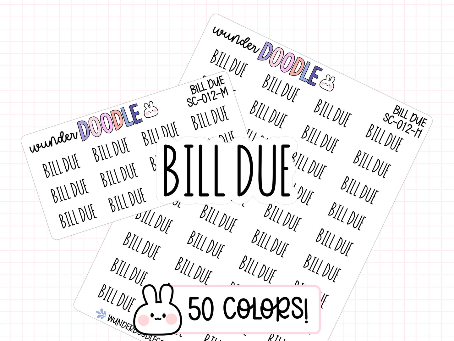 Bill Due Planner Stickers | SC-012