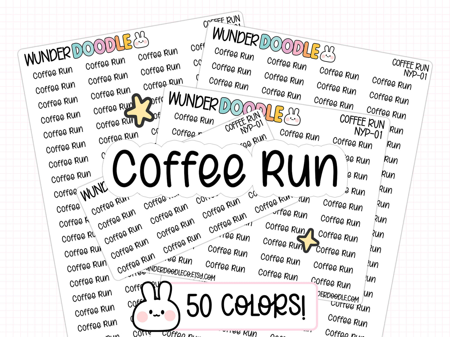 Coffee Run Planner Stickers | NYP-01