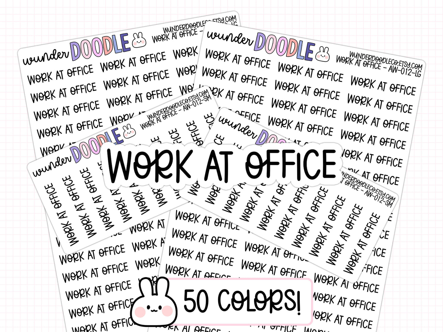 Work At Office Planner Stickers | AW-12