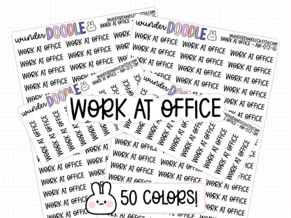 Work At Office Planner Stickers | AW-12