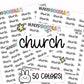 Church Planner Stickers | MS-20