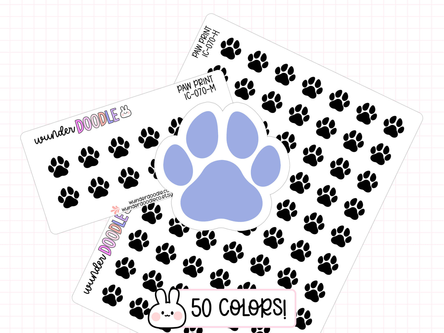 Paw Print Planner Stickers | IC-070