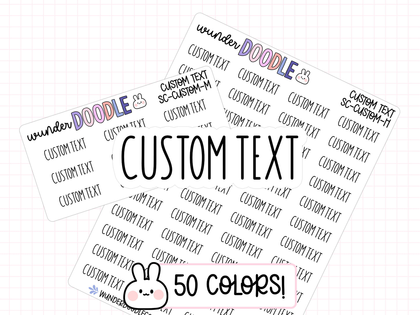 Custom Text Planner Stickers | SC-CUSTOM