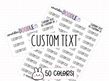 Custom Text Planner Stickers | SC-CUSTOM