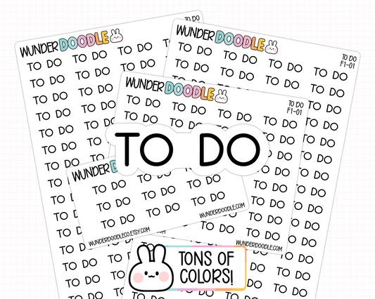 To Do Planner Stickers | F1-01