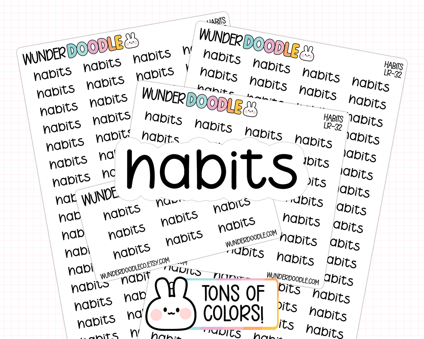 Habits Planner Stickers | LR-32
