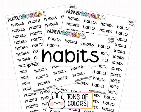 Habits Planner Stickers | LR-32