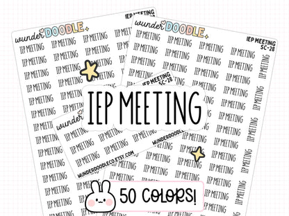 IEP Meeting Planner Stickers | SC-28