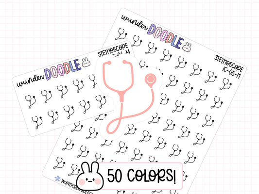 Stethoscope Planner Stickers | IC-06