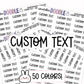 Custom Text Planner Stickers | AW-CUSTOM