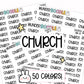 Church Planner Stickers | AW-01