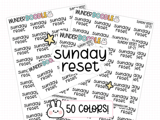 Sunday Reset Planner Stickers | LR-021