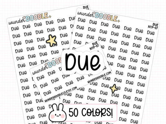 Due Planner Stickers | NYP-07