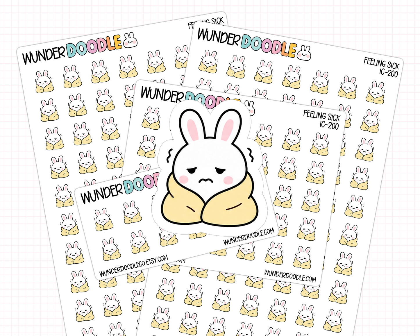 sick day stickers, planner icons